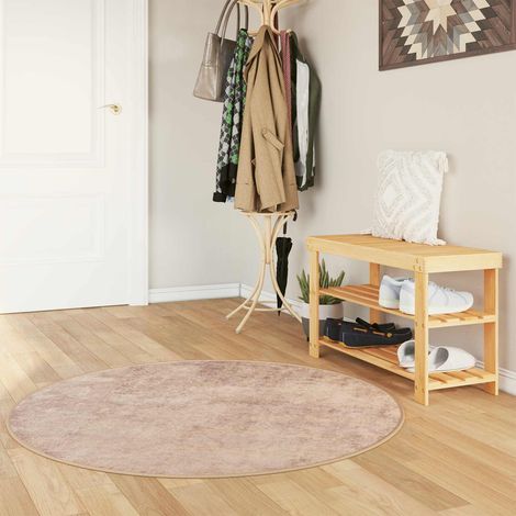 vidaXL Rug Runner MARSA Sand 120 x 120 cm Polyester and PVC