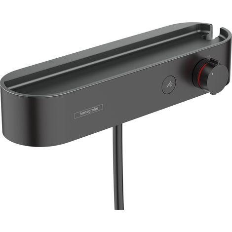 Hansgrohe – Mitigeur thermostatique de douche noir mat 400mm – CoolContact – Débit 16,3 l/min – Installation murale – 24360670