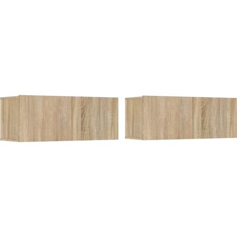 Maison Exclusive - Muebles de TV 2 uds madera ingeniería roble So
