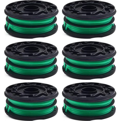 6er-Pack Spulen und Faden für Black & Decker GL701 GL710 GL716 GL720 GL741 Freischneider – Grün (1/5)