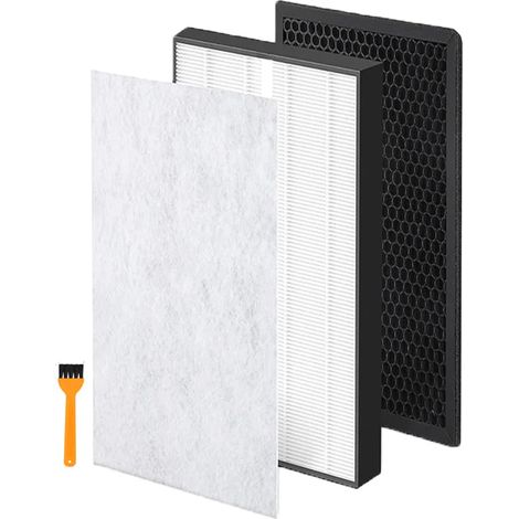 (1 jeu) Filtre HEPA FZ-C70HFE, filtre à charbon FZ-C70DFE. Compatible avec les purificateurs d'air Sharp KC-840E-W, KC-840E-B, KC-840E et KC-C70E. (1/4)