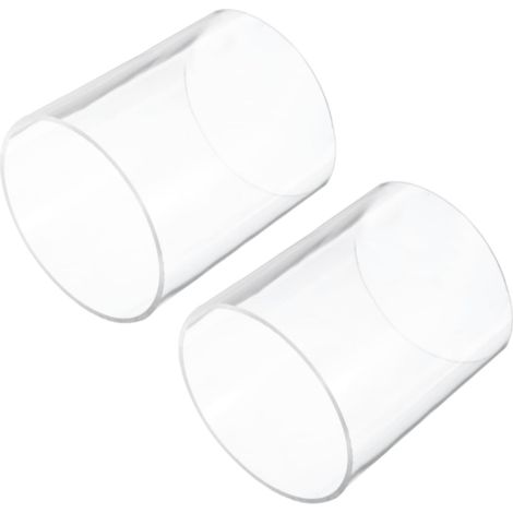 Tuyau Rigide en Plastique Transparent de 6" 125 mm x 130 mm (5" x 5 1/8") Tube Acrylique Rond en Polycarbonate, pour Plomberie, Hydraulique, Aquarium, Bricolage - 2 Pièces (1/5)