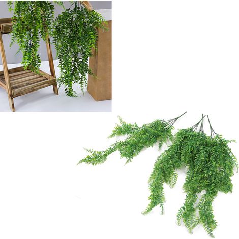 Plantes grimpantes artificielles fixées au mur, fougères suspendues artificielles, plantes vertes suspendues (1/5)