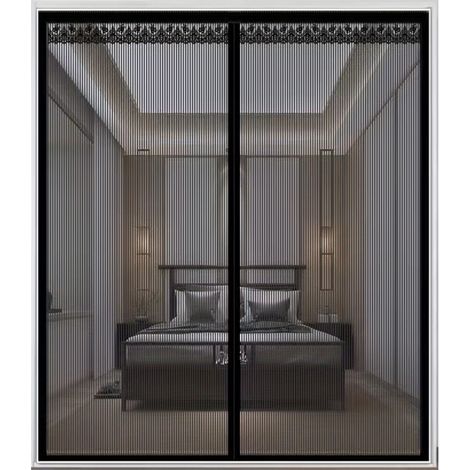 Rideau moustiquaire aimanté pour porte-fenêtre, anti-mouches et insectes, séparation cuisine-chambre, 1 pièce, fermeture magnétique, voile léger, installation facile. (1/4)