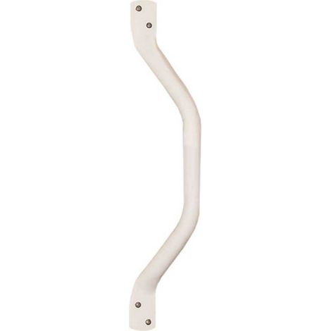 AKW 1700 Series Flat End Cranked Steel Grab Rail 630mm Length - White (1/3)