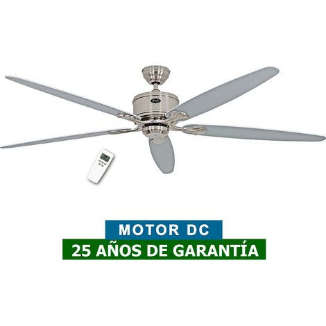 Ventilateur de plafond CasaFan 518082 ECO ELEMENTS 180 blanc ou gris clair/chrome brossé