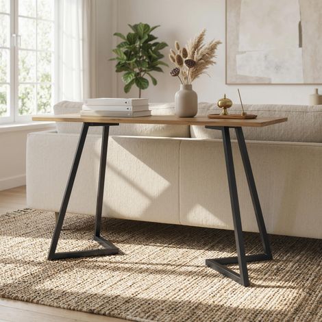 Ensemble de 4 pieds de table carrés de style industriel pour meubles, avec pieds réglables, 43 x 3 x 72 cm, noir. (1/5)