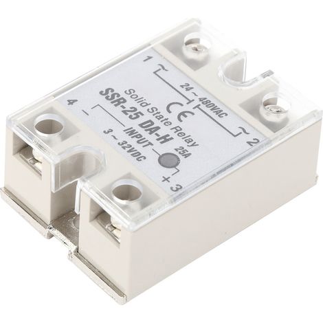 Halbleiterrelais (kontaktloser Schalter) DC/AC SSR mit Aluminium-Kühlkörperplatte SSR-25A DA H (1/5)