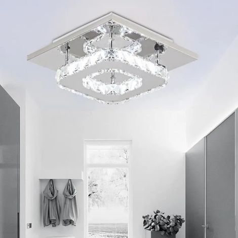 U DO Plafonnier en Cristal Blanc 20cm Lampe de Plafonde Lumière Froide Moderne (1/4)