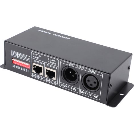 Décodeur contrôleur DMX512 4 voies variateur à tension constante RGBW pour éclairage scène LED 12-24V (1/5)