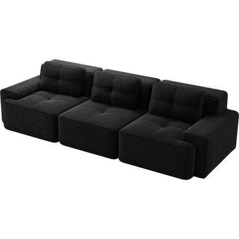 Canape Canape Droit Modulaire Assise Profonde 74 cm Fauteuil Relax Sans Montage Anti Rayures Facile Entretien pour Salon Salle TV Espace Relax (1/5)