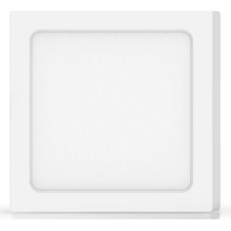 Plafoniera Led slim 12W Bianca Quadrata Bianco freddo 6500K Aigostar