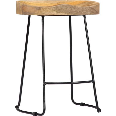 Maison Exclusive - Gavin Barhocker 2 Stk. Massivholz Mango