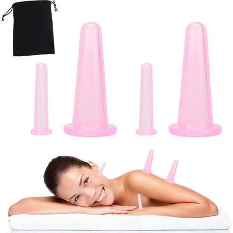Ventouse Visage,Cupping Ventouse,Ventouse Silicone,Facial Cupping,Ventouse Visage Anti Rides,Ventouse pour Massage Visage,Silicone Massage Cups Visage Ventouse Anti-cellulite,Soin Beauté en Silicone (1/5)