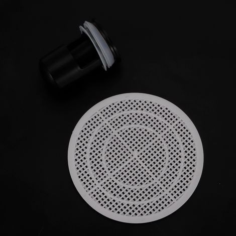 Tapón de desagüe con junta de silicona y filtro – ABS – Prevención de reflujo, protección contra mosquitos y malos olores – Para lavabos o baños – 4,3 cm x 3,9 cm x 7 cm con colador de 12 cm – 1 tapón (1/5)