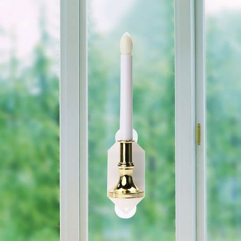 flammenlose Solar-LED-Kerzen mit Saugnäpfen, für drinnen und draußen, Schutzart IP44, 25 x 6 cm, für Partys, Geburtstage und Hochzeiten (1/5)