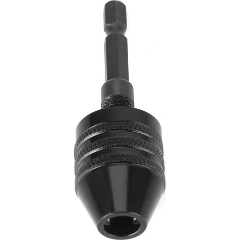 Mandrin hexagonal sans clé/adaptateur de mandrin, capacité 0,8 - 8 mm, pour tournevis électriques (mandrin hexagonal noir (0,8 - 8 mm) Type A) (1/5)