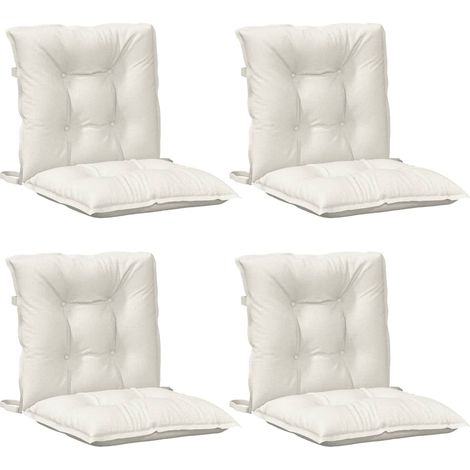vidaXL Lowback Chair Cushions 4 pcs Melange Cream 100x50x7 cm Fabric (1/5)