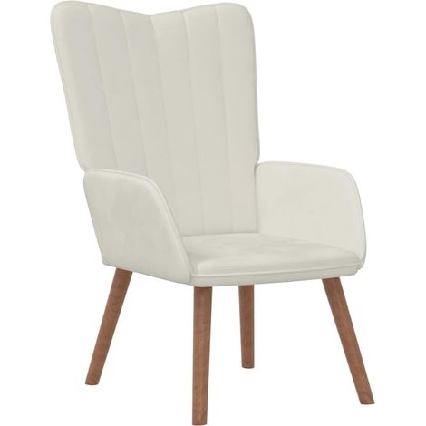 Maison Exclusive - Poltrona Relax Bianco Crema in Velluto (1/5)