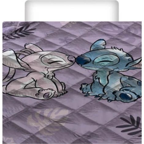 Couette Imprimée - Stitch & Angel (Lilo & Stitch) Violet 140x200 cm