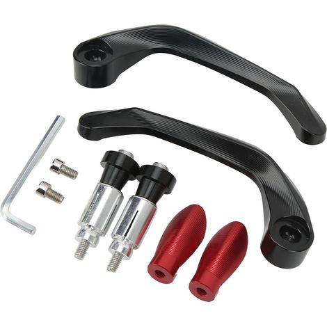 Protection d'embrayage et de frein de moto, anodisée, résistante aux chocs, universelle pour guidon de 22 mm, rouge (1/5)