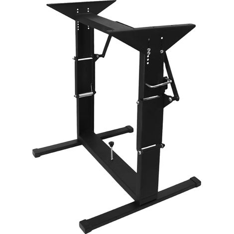 Pied de table réglable, en aluminium léger, design pliable, Noir (1/2)