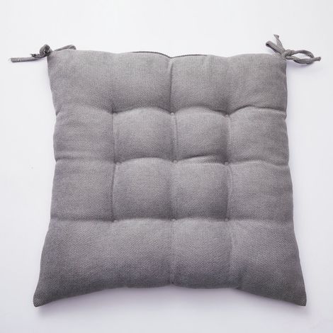 Galette de Chaise - Taille 43x43 cm - Couleur Anthracite - Qualité Exceptionnelle - Confortable et Élégant - Facile d'entretien (1/2)