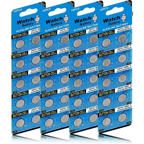 Blister 40 Piles Boutons AG13 LR44/LR1154/357 sans Mercure (AG13&LR44-40 Piles) (1/5)