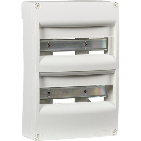 Coffret électrique nu 2 rangées 26 modules NF – Installation en saillie – Température d’utilisation -5°C à +60°C – Garantie 3 ans – Nalto