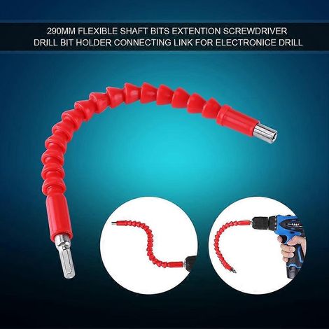 Flexible Schaftbits 1/4" Sechskantschaft-Verlängerung Schraubendreher-Bithalter Verbindungsglied (rot)