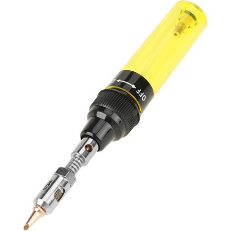 Akku-Butangas-Lötbrenner, Lötkolben, Schweißstift, Werkzeug 1300℃ (Gelb) (1/5)