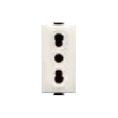 Abb chiara presa bivalente bipasso 2 poli + terra 10 / 16a k3g 2csk1103ch