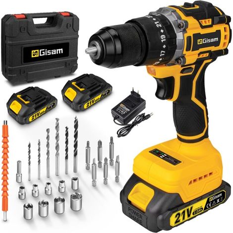 – Perceuse-visseuse sans fil 55Nm – Moteur Brushless – 2 batteries 2.0Ah – 23 réglages de couple – Mandrin 10mm pour perçage précis (1/5)