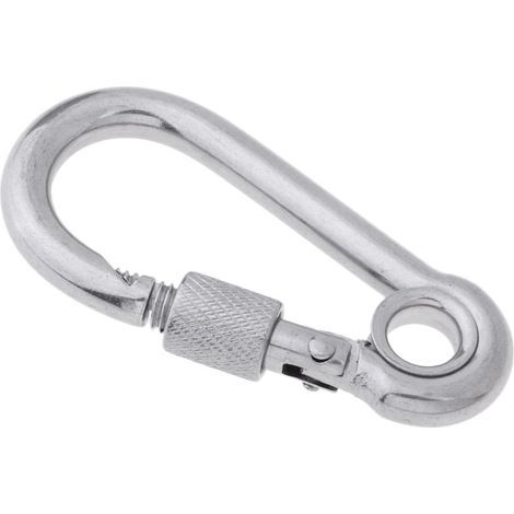 Mousqueton De Sécurité En Acier Inoxydable Ressort à Vis Pour Hamac De Camping 7x70mm (1/5)