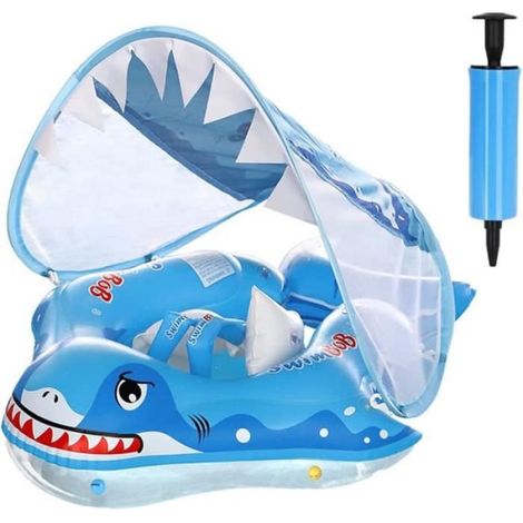 Flotteur Piscine - Anneau Natation Bebe - PVC 0,35 mm - Anti-Retournement - 6 Mois a 3 Ans - 1 Unite (1/4)
