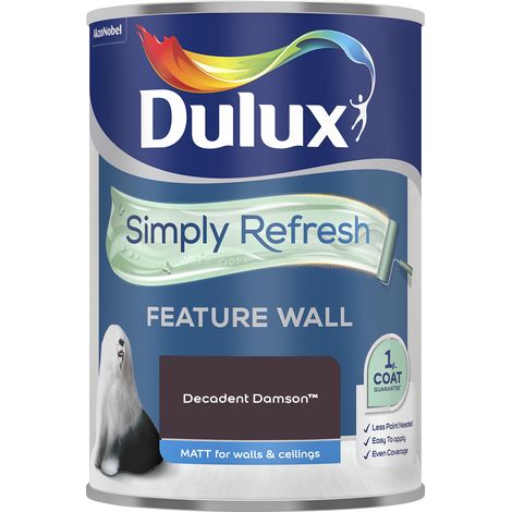 Dulux Simply Refresh Feature Wall Matt Emulsion Paint - 1.25L - Decadent Damson