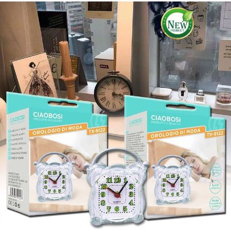 Linq - Sveglia Analogica Orologio Alarm Clock Luce Notturna Funzione Muto Tavolo Tx-9122 - (1/5)