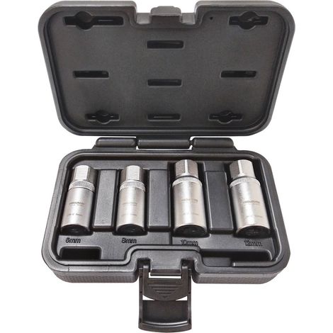 Projahn 1/2 (12.5 mm) Steckschlüssel-Satz für Gewindestangen, Stockschrauben und Stehbolzen M6-M8-M10-M12 4-teilig (1/3)