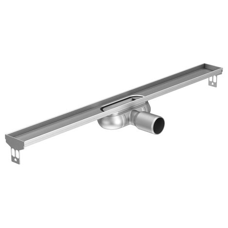 Aco ShowerDrain C caniveau de douche inox z.flens z.grille, 70mm de large, siphon 25mm 785mm de profondeur d'encastrement 65mm avec sortie latérale (1/3)