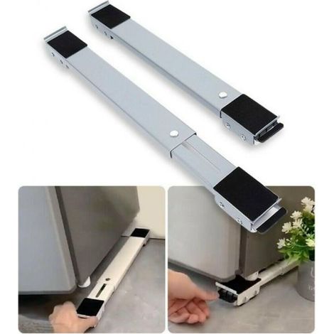 CARRELLO PER MOBILI ELETTRODOMESTICI ESTENSIBILE 45-69 CM ROTELLE RUOTE E FRENO (1/5)