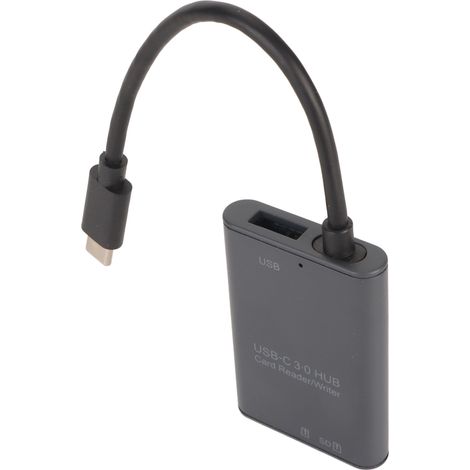 Lecteur de cartes SD USB-C multifonctionnel, transfert de données rapide, adaptateur de carte mémoire portable Type-C OTG pour Windows 10 (1/5)