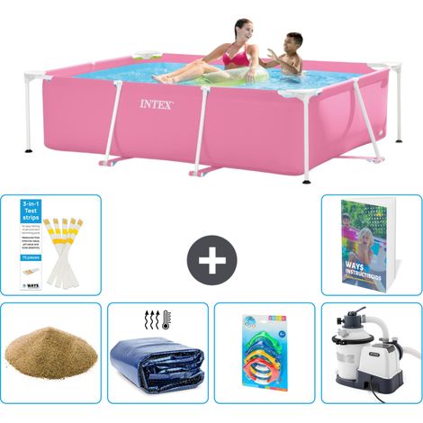 Rechteckiger Frame Pool - 220x150x60 cm - 7-teilig S36