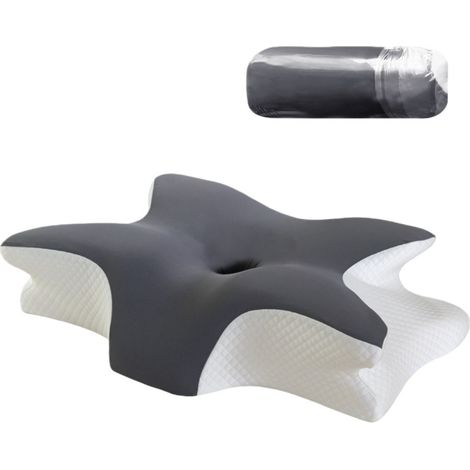 Oreiller Papillon à Mémoire de Forme 60x40x13cm - Soutien Cervical Ergonomique pour un Sommeil Profond (1/5)