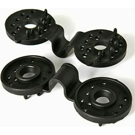 Lot de 10 œillets à Clipser Noirs - Idéal pour Le Montage de Votre Jardin, terrasse et Balcon - Protection Contre Le Vent et Votre Brise-Vue (1/4)