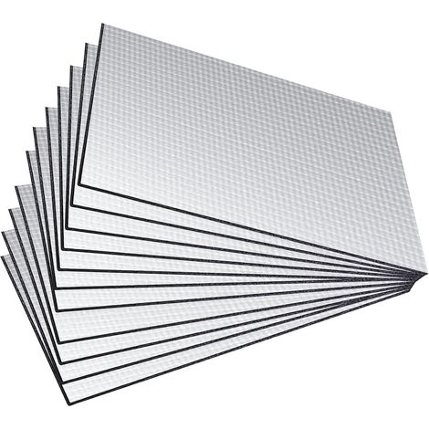 15 pièces isolants coupés, 5mm 18×25cm auto adhésif Isolant d'automobile auto tapis d'isolation acoustique/thermique (1/5)