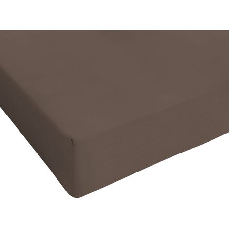 Italian Bed Linen Max Color Lenzuolo sotto, Marrone, 1 Posto e Mezzo (1/3)