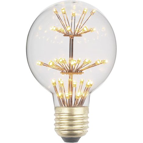 Lampadina led 3W luce calda attacco E27 sfera globo G95 stella luminosa BTL-012 (1/5)