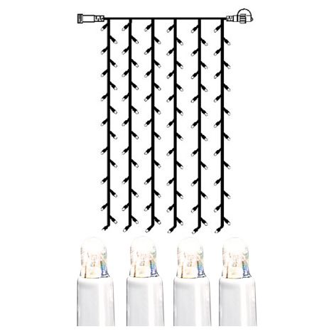 LED Outdoor-Lichtervorhang ,Extra', Zubehör für System LED, 120 Lichter, kaltweiß, H 2m, B 1m (1/2)