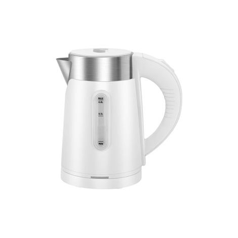 Hervidor de agua de 1 litro de capacidad (1000W con depósito visible) con mango ergonómico color blanco (1/3)