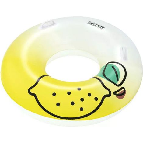 TRADE SHOP - Salvagente Gonfiabile Galleggiante Grafica Limone Fresh Squeeze Lemon Con Maniglie 36448 - (1/5)